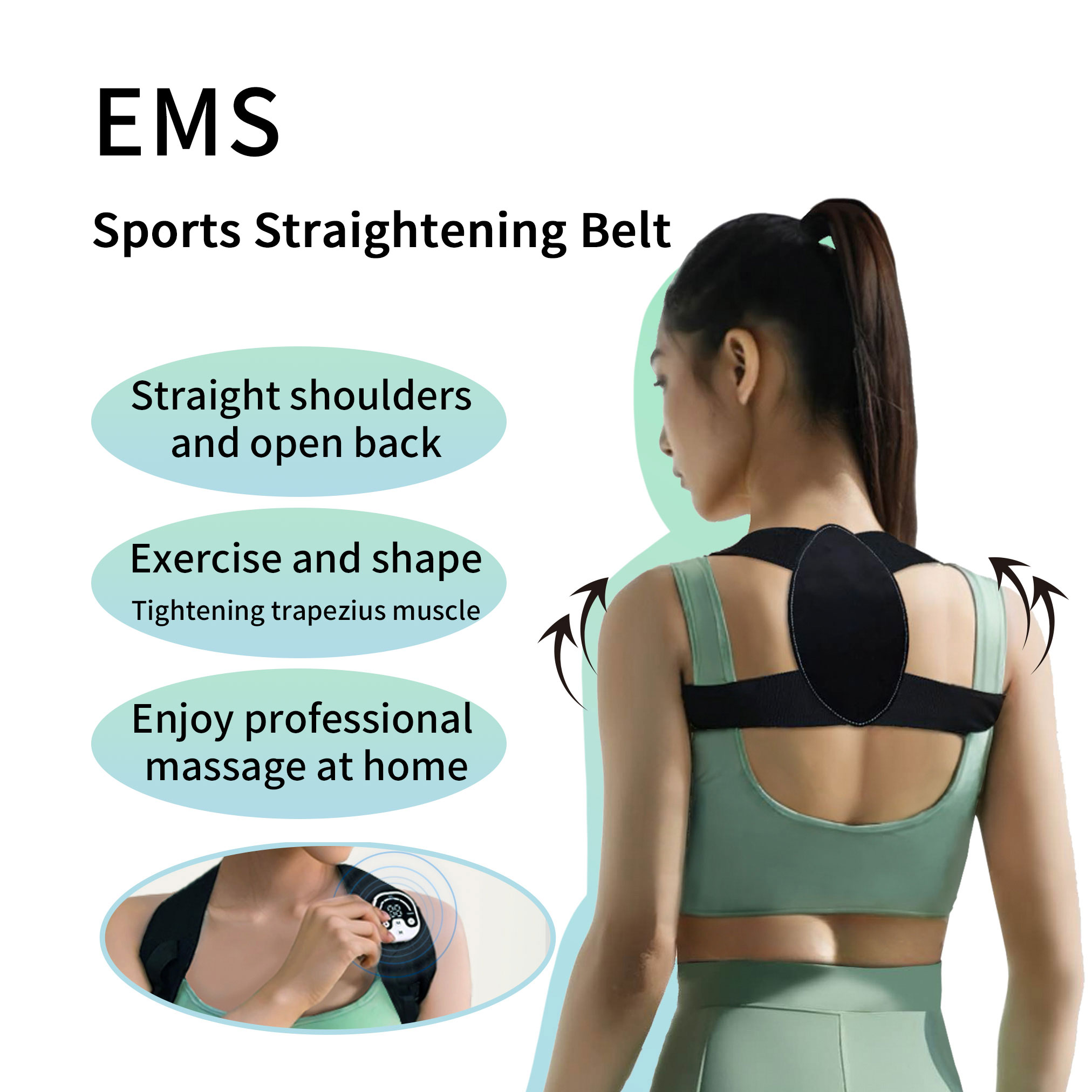 Microcurrent Posture Device Fo - Posture Corrector Back บทวิจารณ์และราคา