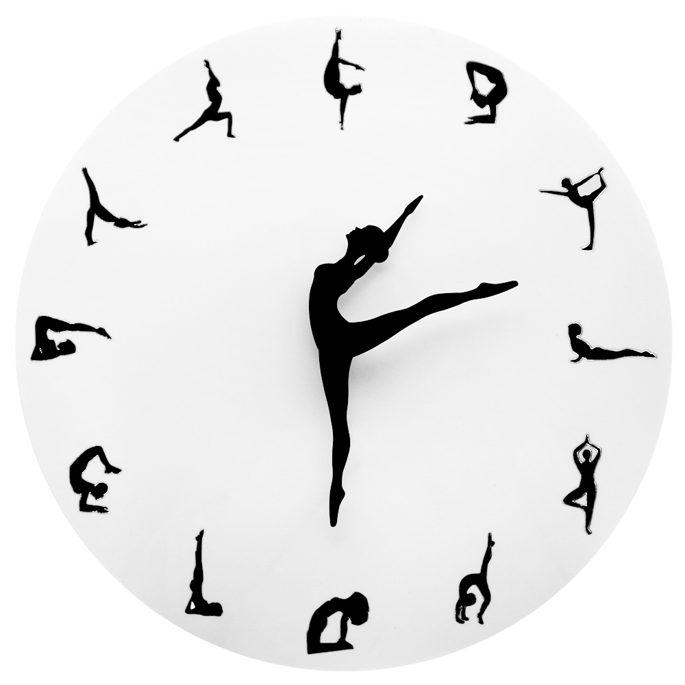 Yoga Postures Wall Clock GYM F - Yoga Fitness Watch บทวิจารณ์และราคา