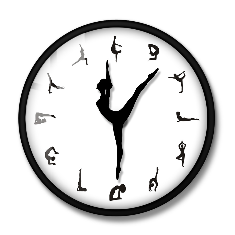 Yoga Postures Wall Clock GYM F - Yoga Fitness Watch บทวิจารณ์และราคา