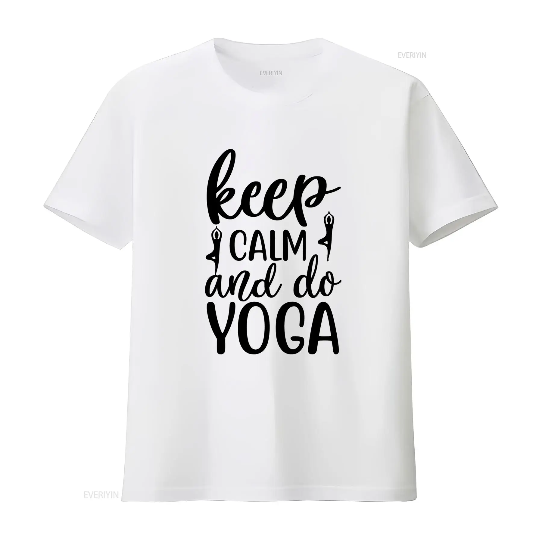 Keep Calm and Do Yoga T Shirt  - Yoga Fitness Quotes บทวิจารณ์และราคา