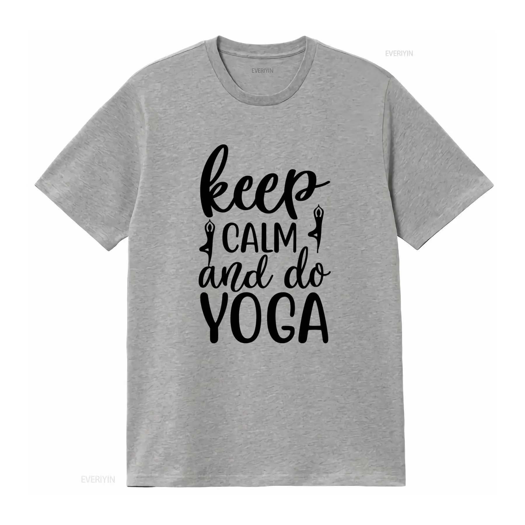 Keep Calm and Do Yoga T Shirt  - Yoga Fitness Quotes บทวิจารณ์และราคา