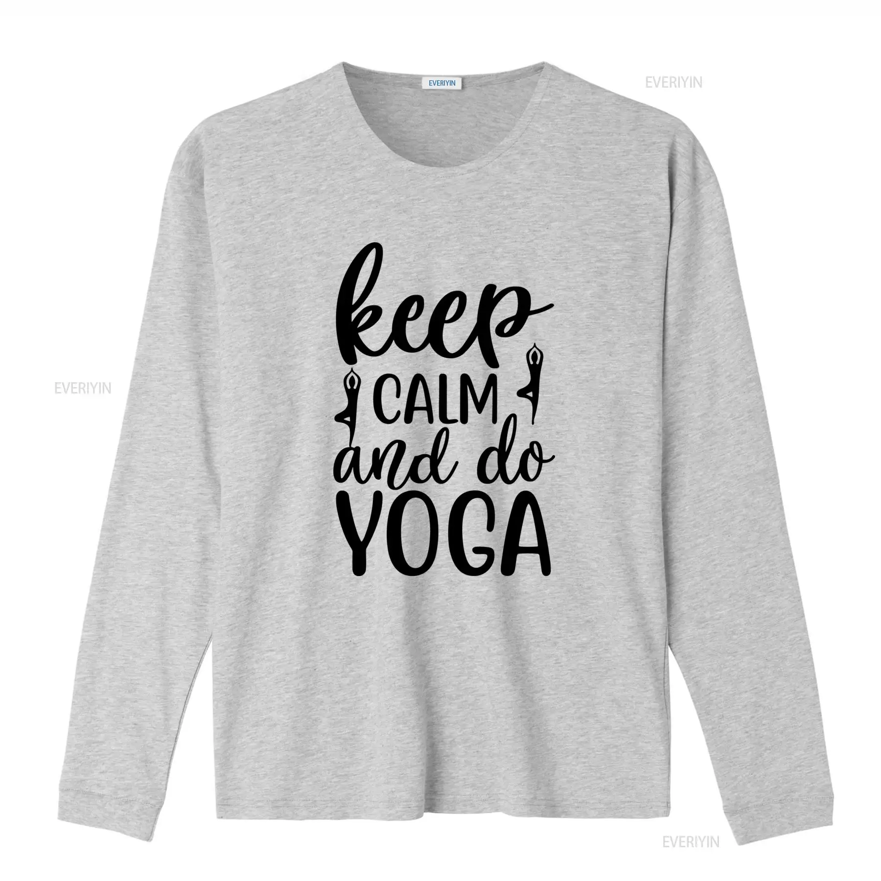 Keep Calm and Do Yoga T Shirt  - Yoga Fitness Quotes บทวิจารณ์และราคา