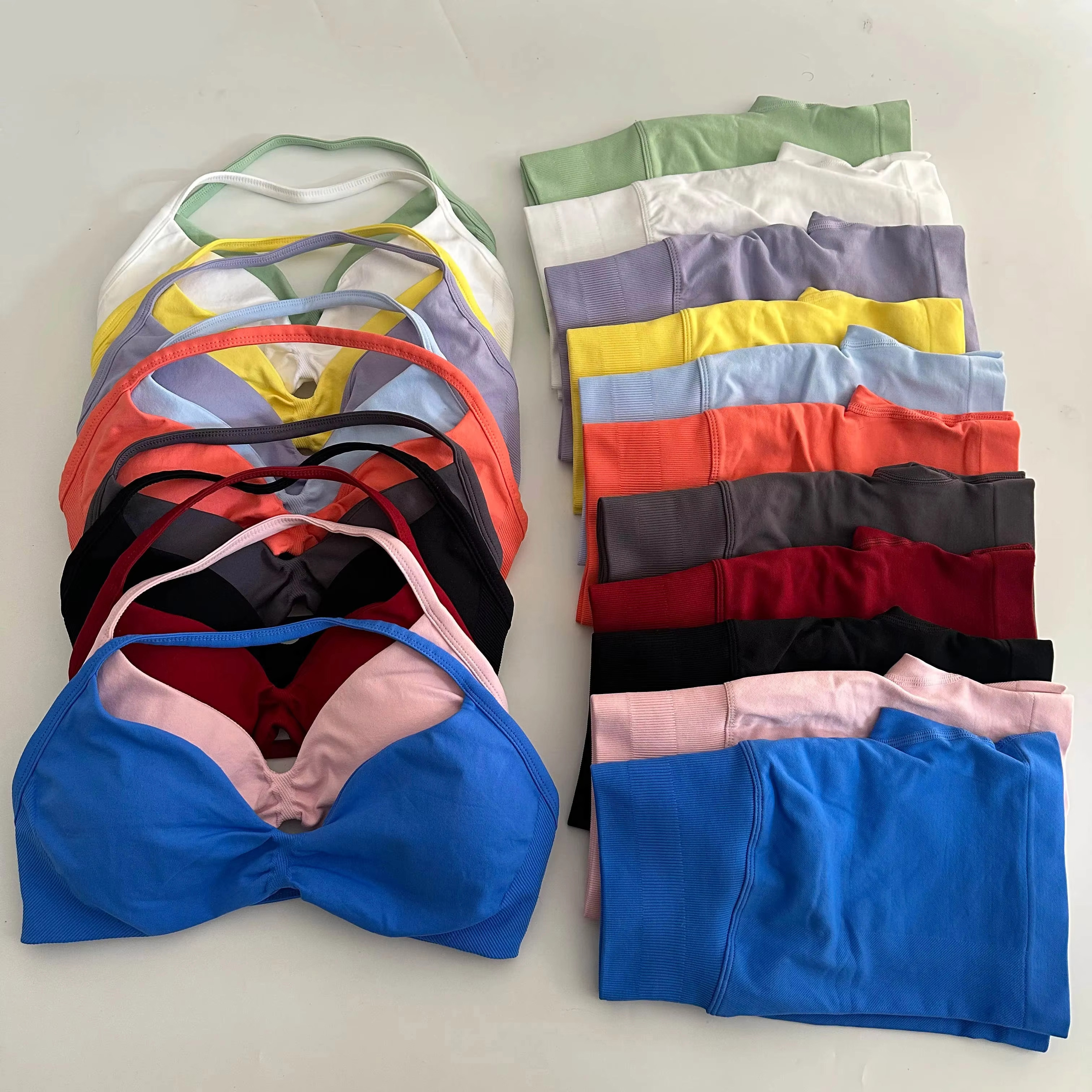 Ruched Seamless Yoga Set for W - Yoga Y Fitness บทวิจารณ์และราคา