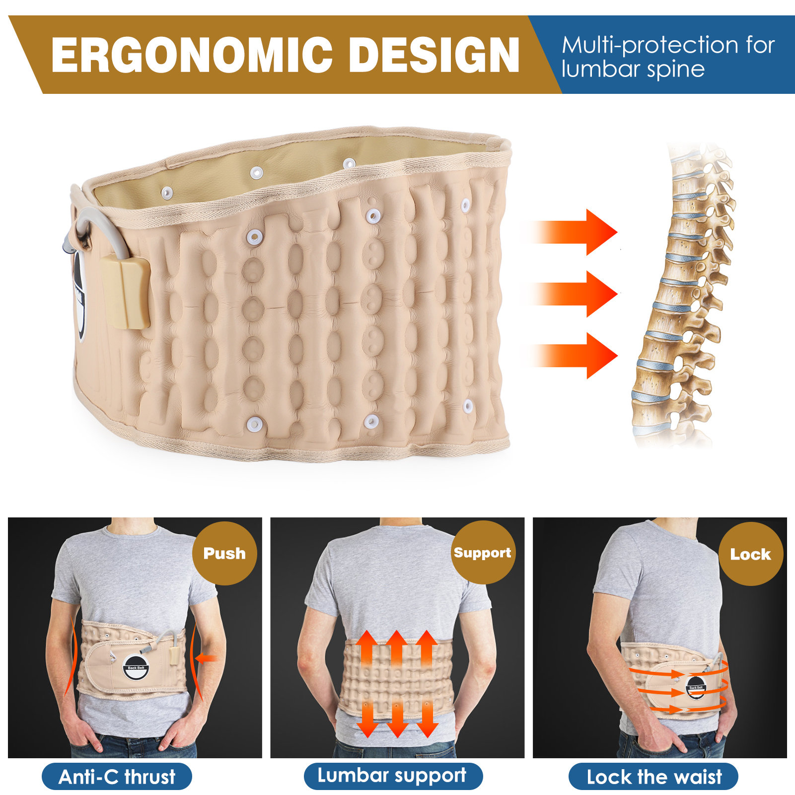 Spinal Air Traction Brace Deco - Posture Corrector Back บทวิจารณ์และราคา