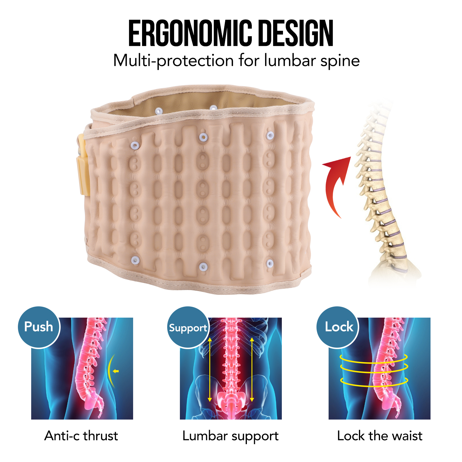 Spinal Air Traction Brace Deco - Posture Corrector Back บทวิจารณ์และราคา