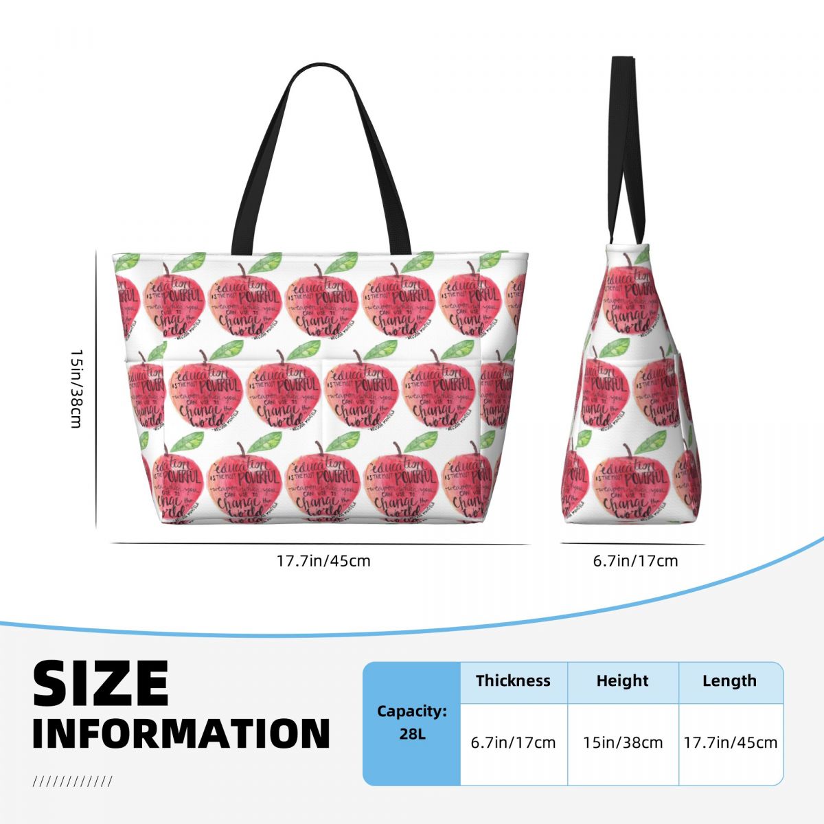 Teacher Quote Beach Tote Bag S - Yoga Fitness Quotes บทวิจารณ์และราคา