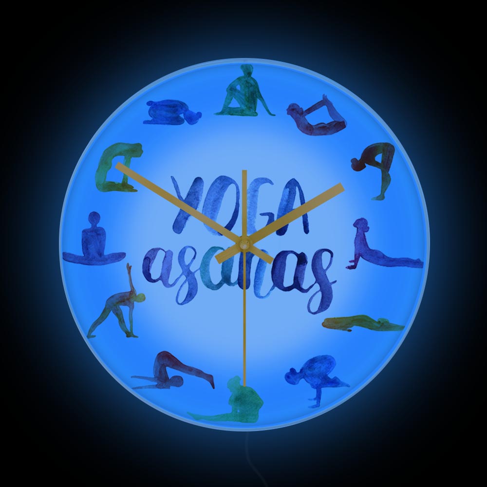 Yoga Asanas Modern Design Wall - Yoga Fitness Watch บทวิจารณ์และราคา