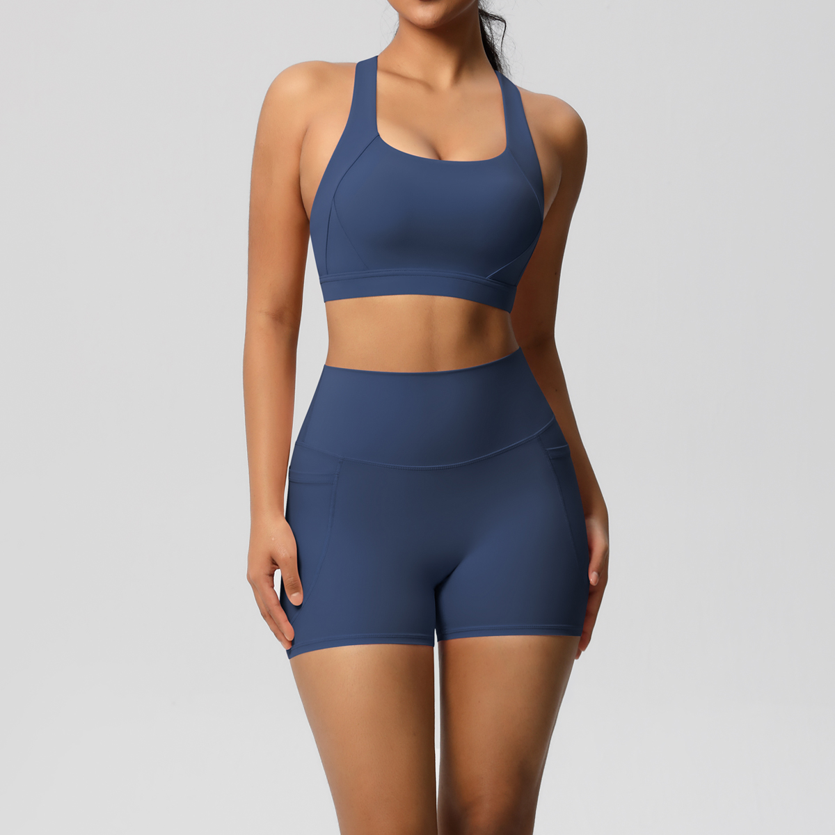 2PCS Sportswear With Pocketed  - Yoga Y Fitness บทวิจารณ์และราคา