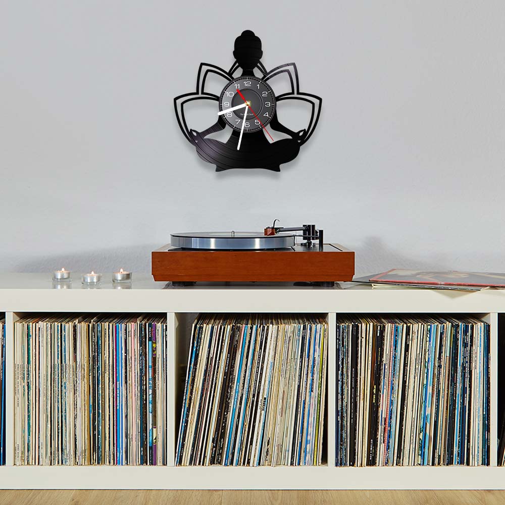 Yoga Pose Vinyl Record Wall Cl - Yoga Fitness Watch บทวิจารณ์และราคา